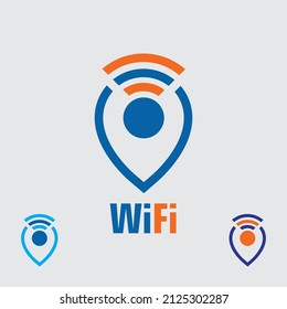 Wifi internet vector logo design template