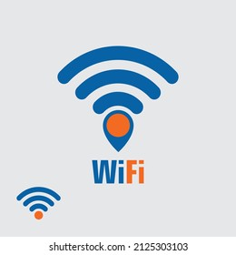 Wifi internet vector logo design template