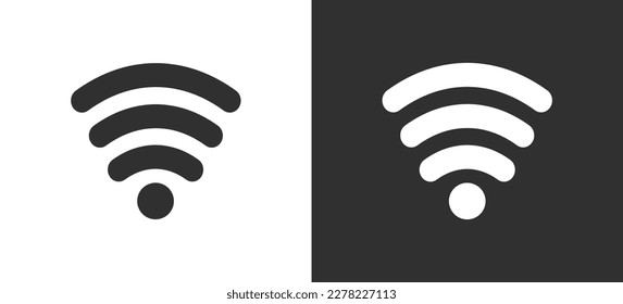 WiFi Isolated Silhouette Vector Icon Illustration