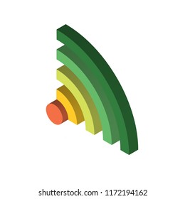 Wifi isometric left top view 3D icon