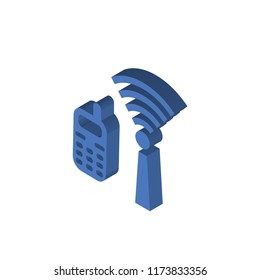Wifi isometric left top view 3D icon