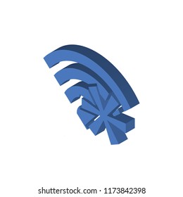 Wifi isometric left top view 3D icon