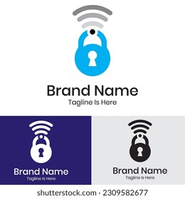 plantilla de logotipo de tecnología de clave Wi-Fi	
