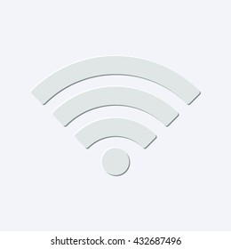 wi-fi - light gray vector icon