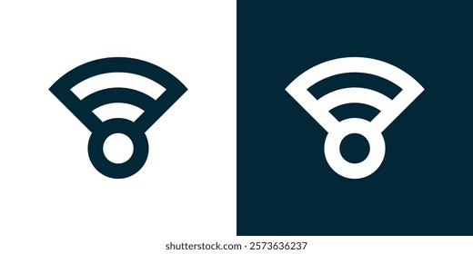 Wifi line art logo, mobile data connection logo. template, icon, creative, vector logo, illustration