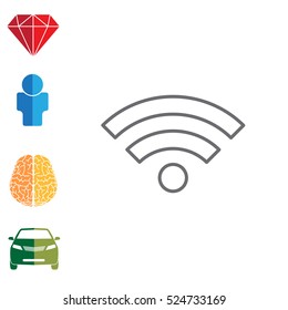Wi-Fi line icon