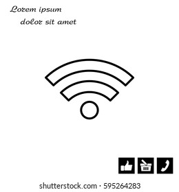 Wi-Fi line icon