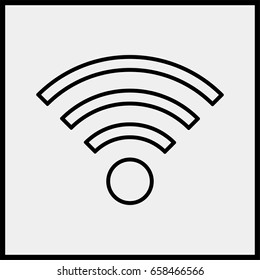 Wi-Fi line icon.