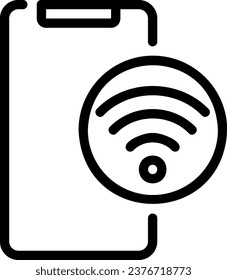 vector de ilustración de icono de línea wifi