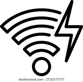 Wifi Linie Symbol Illustration Vektor