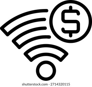 Wifi Linie Symbol Illustration Vektor