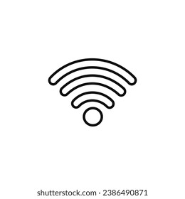 Wifi line icon isolated on white background