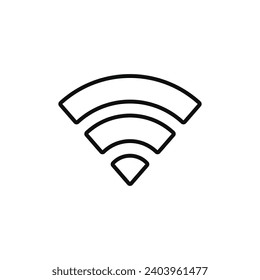 Wifi line icon isolated on white background