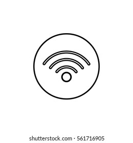 Wifi line icon, mobile sign and hotspot, vector graphics, a linear pattern on a white background, eps 10.