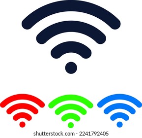 wifi line icon on white background