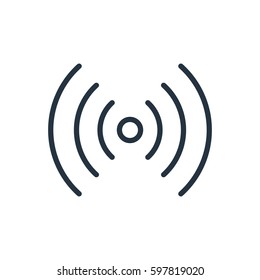 wifi line icon on white background