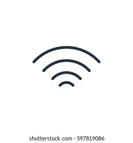 wifi line icon on white background