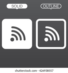 wifi line icon, outline and solid vector logo, linear pictogram isolated on black, pixel perfect illustration
