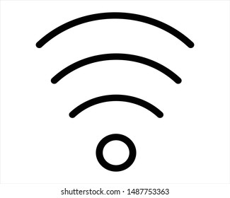 wifi line icon - vector