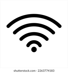 WiFi line icon vector design template and illustration with editable stroke.