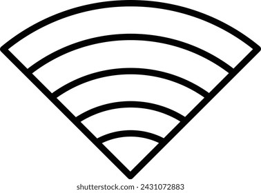 ilustración de plantilla de diseño vectorial de icono de línea wifi con trazo editable