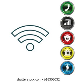 Wi-Fi line icon. vector illustration