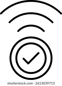Wifi Line Vector Icon Design