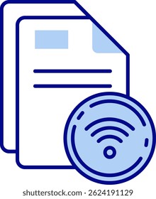 Design de ícone de vetor de linha Wifi