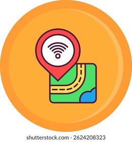 Design de ícone de vetor de linha Wifi