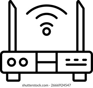 Design de ícone de vetor de linha Wifi