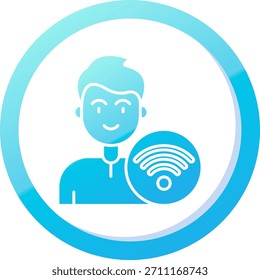 Wifi Linie Vektor Icon Design
