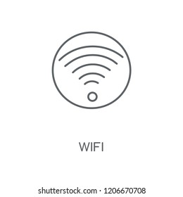 Wifi linear icon. Wifi concept stroke symbol design. Thin graphic elements vector illustration, outline pattern on a white background, eps 10.