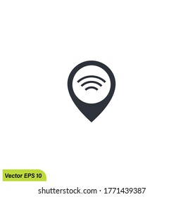 wifi location icon illustration vector eps 10 logo template