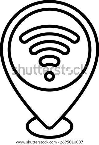 Wifi Location Icon: Pinpoint Wireless Hotspot