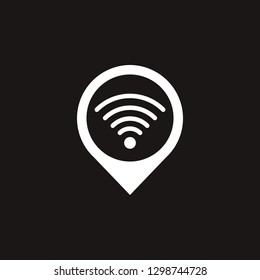 wifi location icon. wifi location vector design. sign design