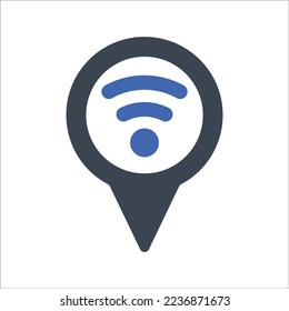 WIFI location icon, Vector Graphics