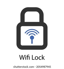 vector de diseño de icono de bloqueo wifi