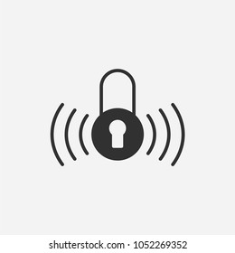 Wifi lock icon illustration isolated vector sign symbol