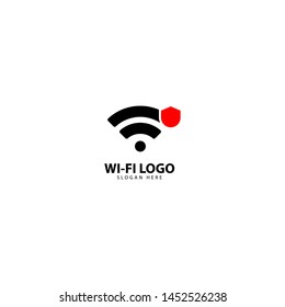 Wifi Lock Logo Design Template