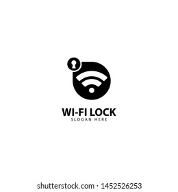 Wifi Lock Logo Design Template