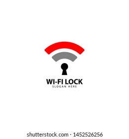 Wifi Lock Logo Design Template