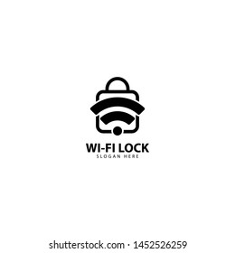 Wifi Lock Logo Design Template