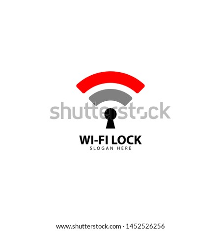 Wifi Lock Logo Design Template