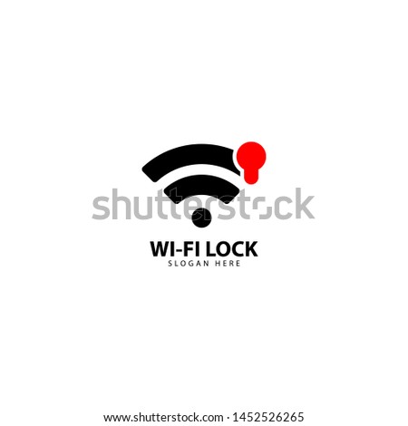 Wifi Lock Logo Design Template