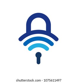 Wifi Lock Logo Icon Design