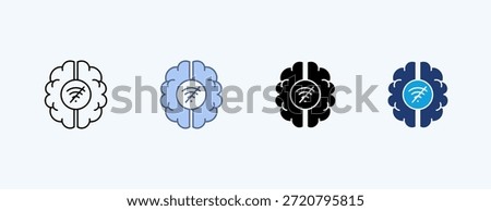 Wifi Lock Multiple Icon Illustration Vector