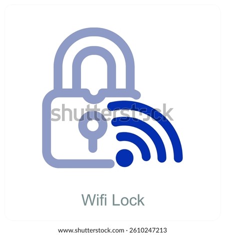 Wifi Lock and safety icon concept