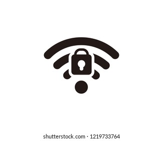 Wifi lock security internet icon 
