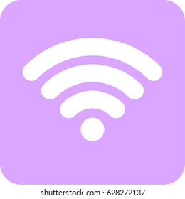 WiFi lock vector icon in blue sqaure background
