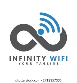 WLAN-Logo-Design, unendlich mit WLAN-Symbol.